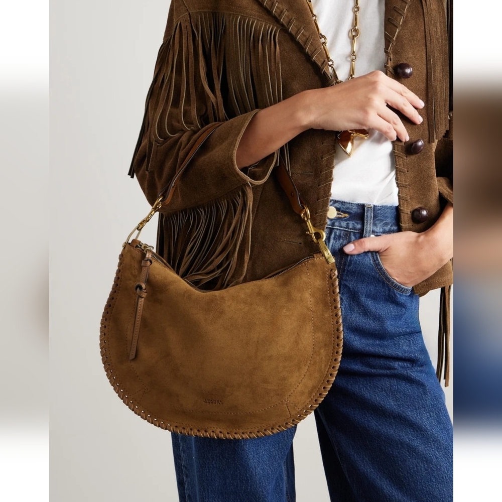 Isabel Marant Leather Brown Bag Elegant Tan Crossbody Purse - Picture 11 of 16